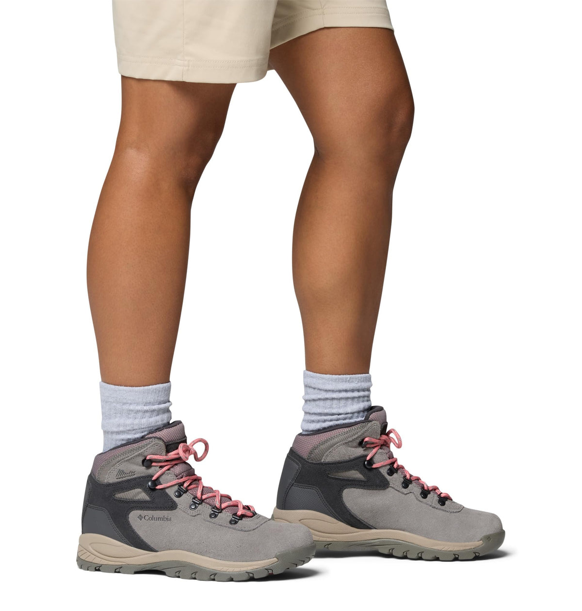 Columbia Womens Newton Ridge Plus Waterproof Amped, Stratus/Canyon Rose, 6.5
