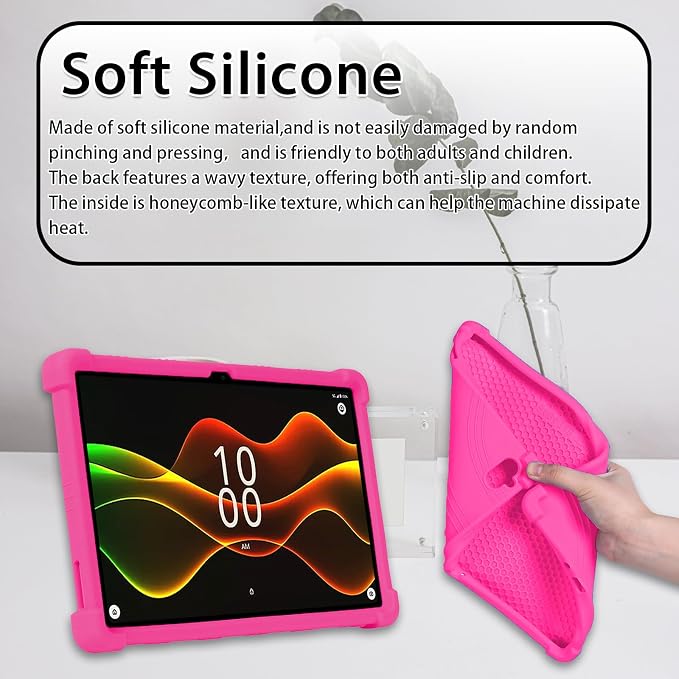 ATOOZ for Boost Celero 5G Tablet Case 10.95 Inch 2025Soft Silicone Shockproof Kids Case for Celero 5G Tablet 11 Inch with PC Stand (Black)