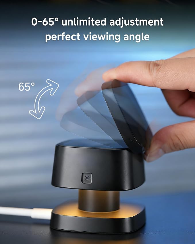 4-in-1 Wireless Charging Station 15W Fast Charging with Adjustable Night Light Multi Device Charging Station Compatible with iPhone 15/14/13/12 Series Apple Watch AirPods – Black