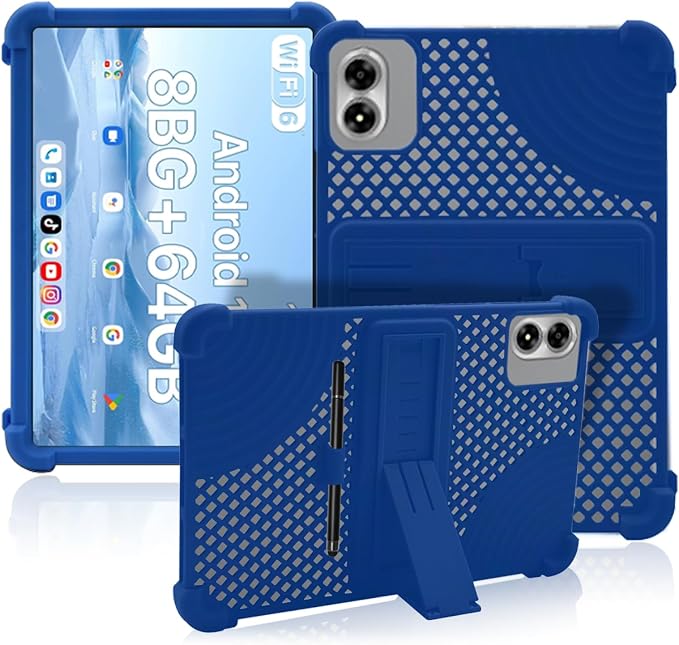 Case for UMIDIGI G1 Tab Tablet 10.1inchNOUKAJU Tablet Protection Case(with Pen)Adjustable BracketSoft SiliconeSilicone Protection Cover for UMIDIGI G1 Tab(Blue)
