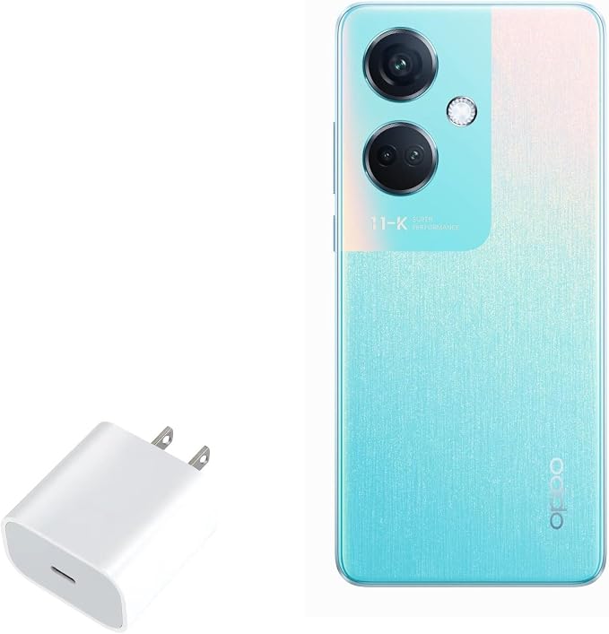 BoxWave Charger Compatible with Oppo K11 - PD GAN miniCube (30W) 30W Tiny PD GAN Type-C Wall Charger - Winter White