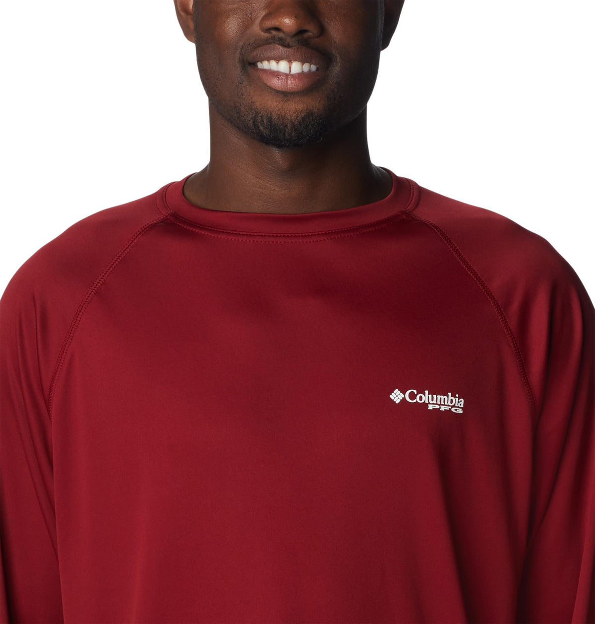 Columbia Men's Terminal Tackle Long Sleeve Big/Tall Shirt, Cherry Blossom/Vivid Blue, Large