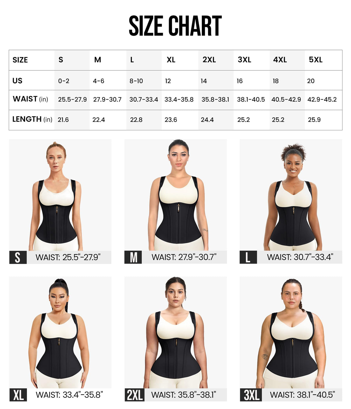 Junlan Waist Trainer for Women - Sauna Suit Sweat Vest for Working Out(Black,Medium)