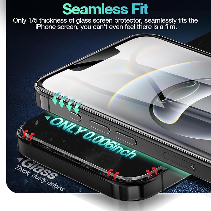 3 Pack Flexible Film Screen Protector for iPhone 12 Pro Max Non-breakable Soft TPU Hydrogel Film for iPhone 12 Pro Max Screen Protector Film (NOT Glass)