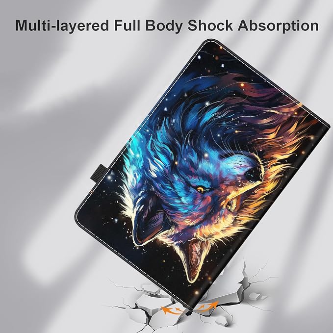 Case for Amazon Kindle Fire Max 11 Case (13th Gen 2023 Release) 11，Slim Fit Foldable Standing Cover Case with Auto Sleep/Wake for Fire 11 Max Tablet，Skull and Fire
