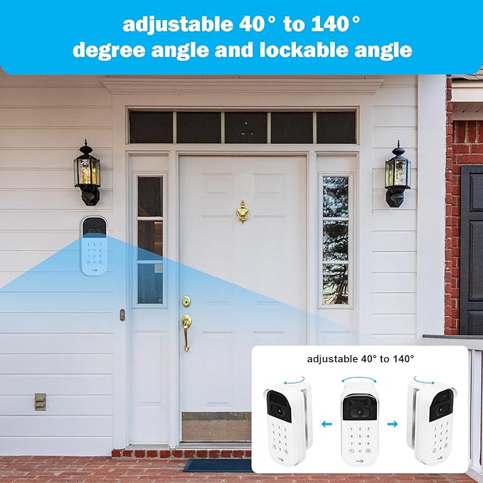 Swivel Mount for myQ Smart Garage Video Keypad ,Angle Adjustable(40 to 140 ) Degree Mounting Bracket for myQ ,Easy to Install (Video Keypad is NOT Included