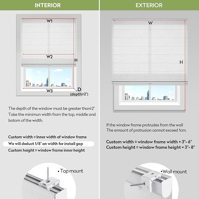 ZSTARR Smart Roman Shades Rechargeable Motorized Blinds with Remote Light Filtering Roman Window Shades Plain Fold Soft for Doors Bedroom, Custom Size (Sheer White)