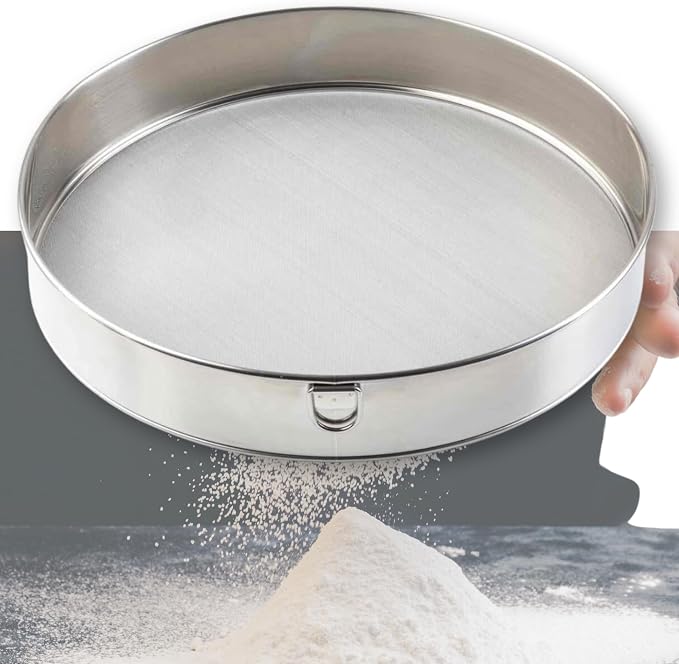 Tablecraft Fine Mesh Sieve Strainer, 10-Inch Round Durable Stainless Steel