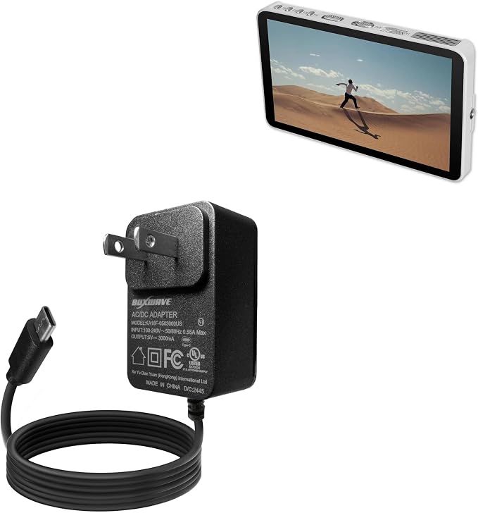 BoxWave Charger Compatible with Portkeys LH7H-W - Wall Charger Direct (15W) Rapid Charge Your Device with Built-in 3ft Cable