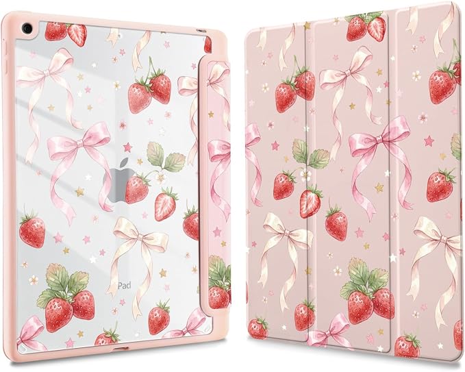 Joyland Leopard Print for iPad 10th Generation Case 10.9 inch 2022/iPad (A16) 11th Gen 11 2025Built-in Pencil Holder with Shockproof Cover Clear Transparent Back Shell Auto Wake/SleepBlack