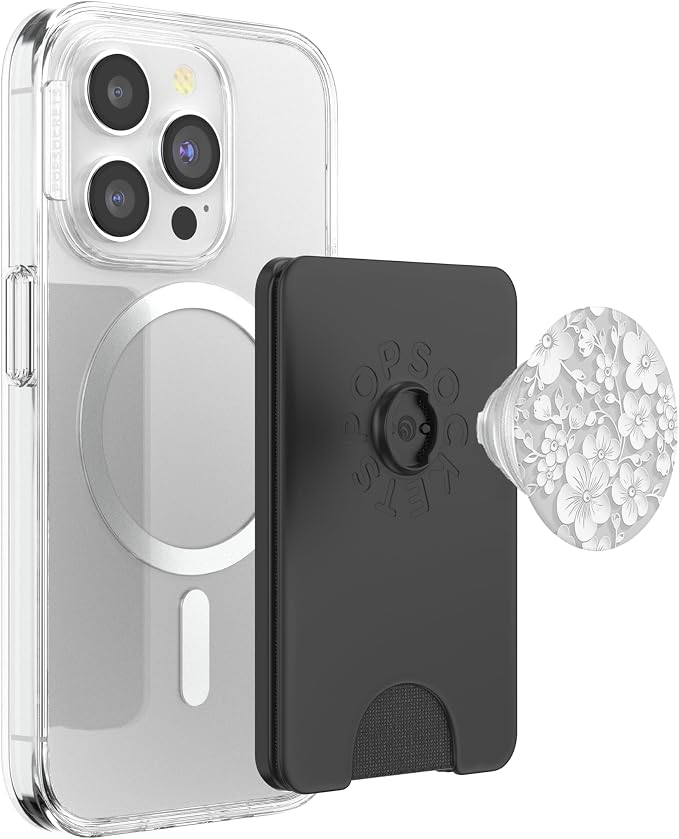 Cute Floral Pattern White Flower PopSockets PopGrip for MagSafe