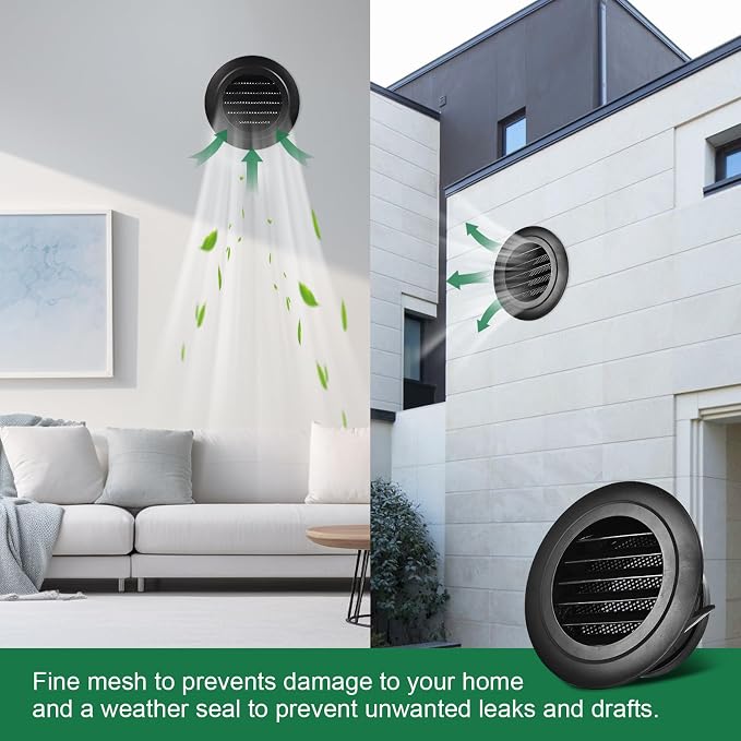 Soffit Vents 6 Inch, Round Exhaust Air Vent Cover