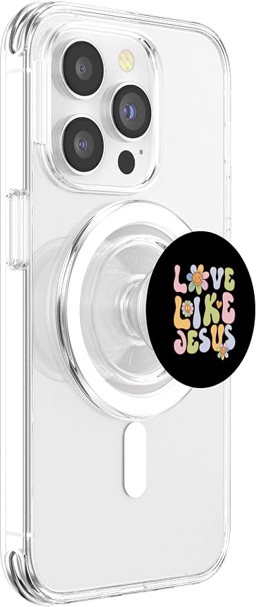 Groovy Love Like Jesus Religious God Christian Graphic PopSockets Adhesive PopGrip