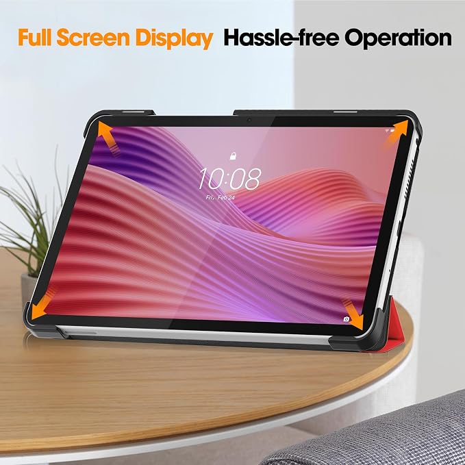 Smart Case for Lenovo Tab One / K9 8.7 Inch 2025 TB305XU/TB305FU Lightweight Trifold Stand Cover Auto Wake Sleep Blackish Green