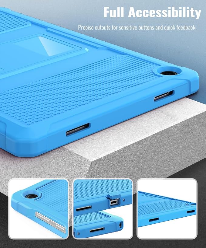 MoKo Shockproof Case Fit Samsung Galaxy Tab A11+ Plus/ A9+ 11 Inch | Full Body Rugged Stand Back Cover with Built-in Screen Protector for Galaxy Tab A11+/ A9+ Tablet Light Gray