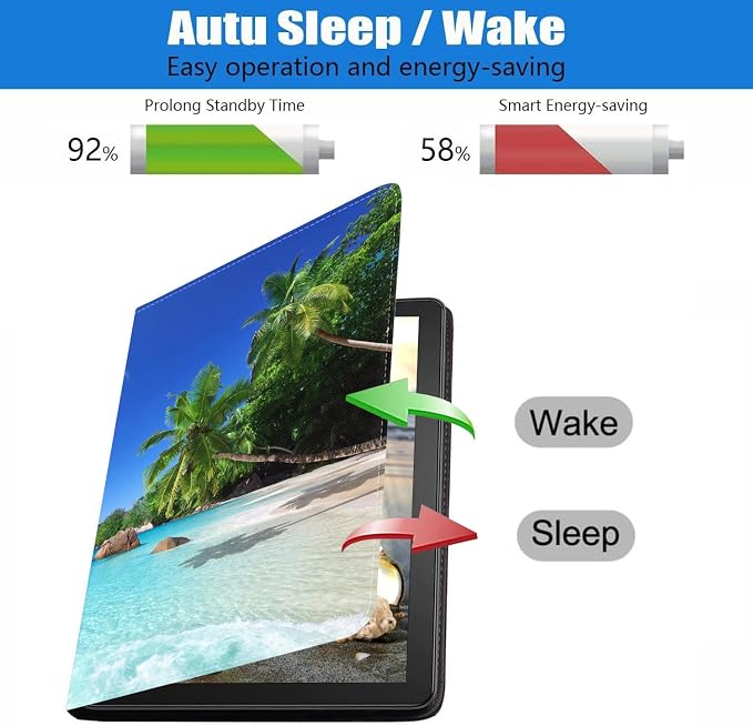 Case for Samsung Galaxy Tab S10 Lite 10.9/ S10 FE 10.9/ S9 FE 10.9/ S9 11 Slim PU Leather Stand Folio Cover with Auto Sleep Wake American Flag