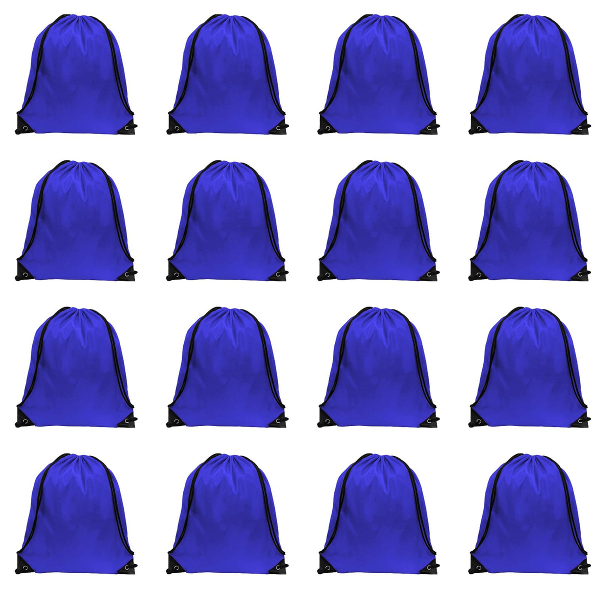 GoodtoU Drawstring Bags, Nylon Backpack Draw String Back Bag Cinch Sack Gym Bag for Sport, Traveling, Team (Blue, 80Pcs)
