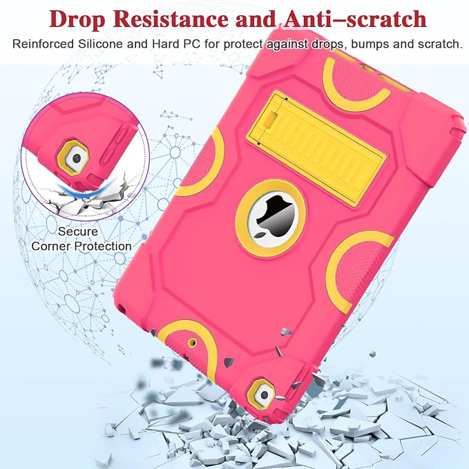 ZoneFoker for iPad 9th Generation Case iPad 8th 7th Generation Case iPad 10.2 Inch 2021/2020/2019 Case Heavy Duty Rugged Shockproof Protective Cover with Kickstand Black