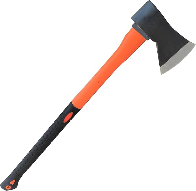 TABOR TOOLS Chopping Axe, Hand Axe, with Strong Fiberglass Handle and Anti-Slip Grip. J57A. (Chopping Axe, 24" Handle)