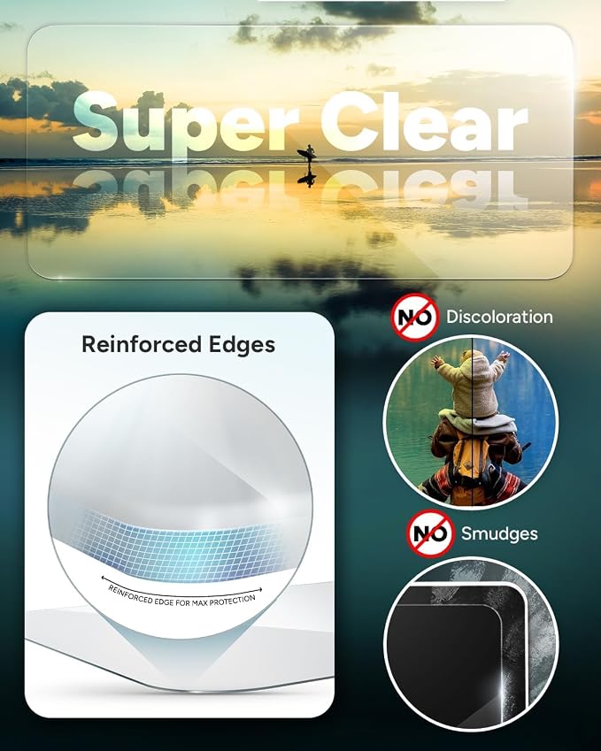 ZAGG Glass Elite iPad Mini 7 &amp 6 Screen Protector 8.3” Tempered Glass – 5X Stronger Scratch Resistant Easy Install Case Friendly Compatible with iPad Mini A17 Pro 2024 &amp Mini 6 2021
