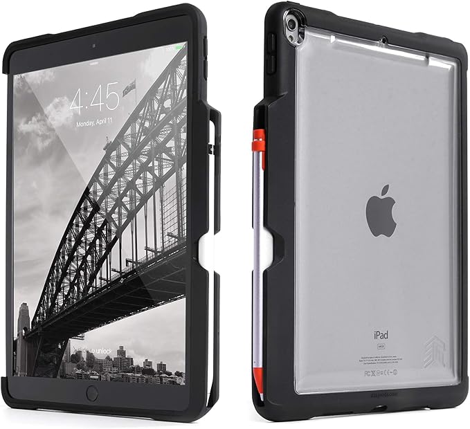 STM Dux Shell Sleek case for Apple 9.7 iPad Pro 2016 model with Pencil Storage - Black (stm-222-127JX-01)