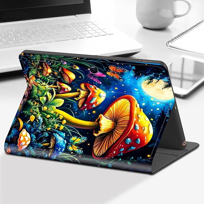 Case for Microsoft Surface Go 4/3/2/1 (2023/2021/2020/2018)-Slim PU Leather Lightweight Adjustable Stand Smart CoverAmerican Flag