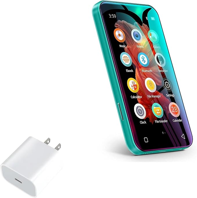 BoxWave Charger Compatible with TIMMKOO Q3E MP3 Player with Bluetooth - PD GAN miniCube (30W) 30W Tiny PD GAN Type-C Wall Charger - Winter White