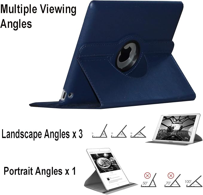 Case for iPad 10.2 inch for iPad 9th 8th 7th Generation Rotating Stand Smart Magnetic Auto Wake Up/Sleep Cover for A2602 A2603 A2604 A2605 MK2L3LL/A MK2P3LL/A MK673LL/A (Black)