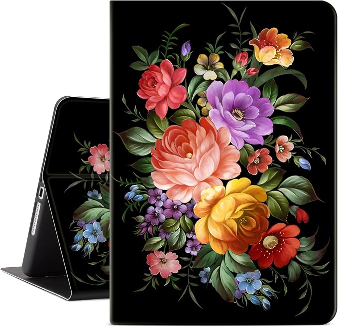 Lokigo Case for iPad 9th/8th/7th Gen 10.2 Air 3rd/Pro10.5 Aurora Forest | Protective Folio Soft Back Cover Pencil Holder for Teens/Students/Office Staffs 4 Angles Viewing Stand Auto Wake/Sleep