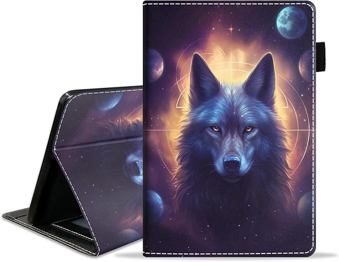 Case for Amazon Kindle Fire HD 10 Tablet (10.1 inch 9th/7th Generation 2019/2017 Release) Slim PU Leather Stand Folio Cover with Auto Wake Sleep Abstract Paint Butterfly