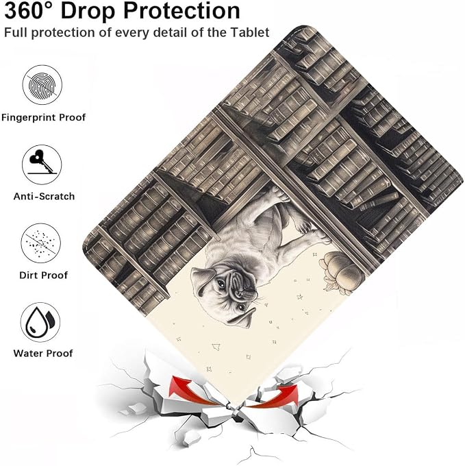 Case for Samsung Galaxy Tab S10 Lite/ S10 FE/ S9 FE 5G 10.9 Inch/ S9 11 Inch - Slim PU Leather Folding Stand Folio Cover with Auto Sleep/Wake - African American Girl