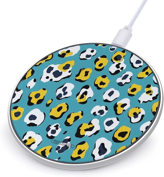 Leopard Print (2) Wireless Charger SlimWireless Charging Pad Anti-Slip Charger Mat for Men Women