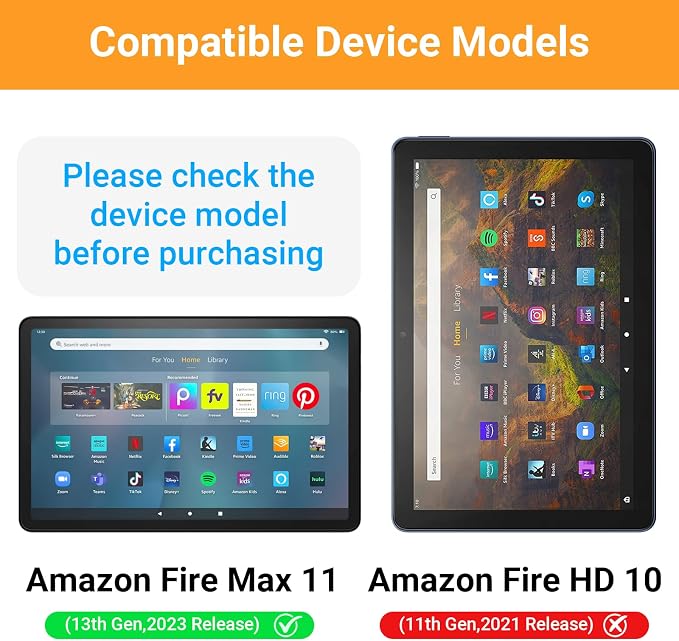 Kids Case for Fire Max 11 ShockproofStandBlue | Designed specifically for Fire Max 11(13th Generation 2023 Release)Light Weight Shockproof Tablet CaseEVA Foam Case