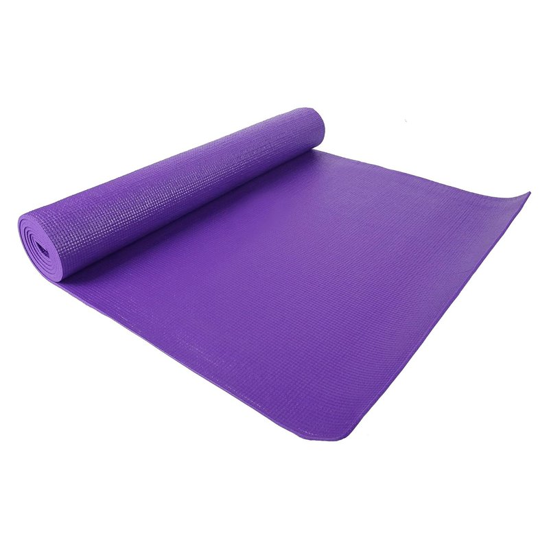 Fitvids 1/4-Inch High Density Thick Non Slip Yoga Mat with Knee Pad and Carrying Strap for Workout, Pilates, Gym Home Exercise, Purple