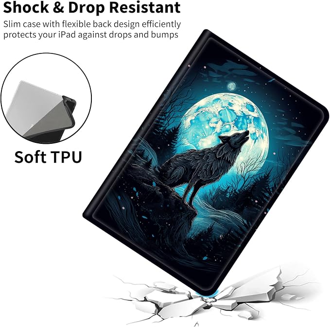 Case for 7 All-New Kindle Paperwhite (12th Generation 2024) and Kindle Colorsoft Signature Edition CoverSlim PU Leather Smart Cases with Auto Wake/Sleep-Black Cat Night Sky