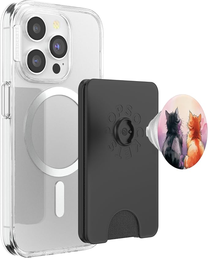 Orange and Black Cat PopSockets PopGrip for MagSafe