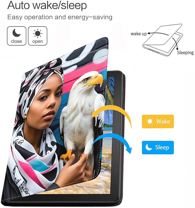 Case for iPad (A16) 11th Generation 11 Inch 2025 iPad 10th Generation 10.9 Inch 2022 Adjustable Stand Auto Wake/Sleep Smart Leather Case African American Black Girl
