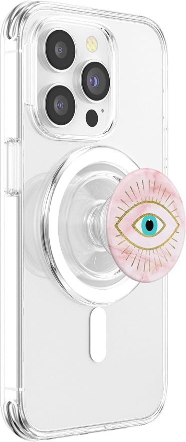 Yellow Evil Eye Pink White PopSockets Adhesive PopGrip