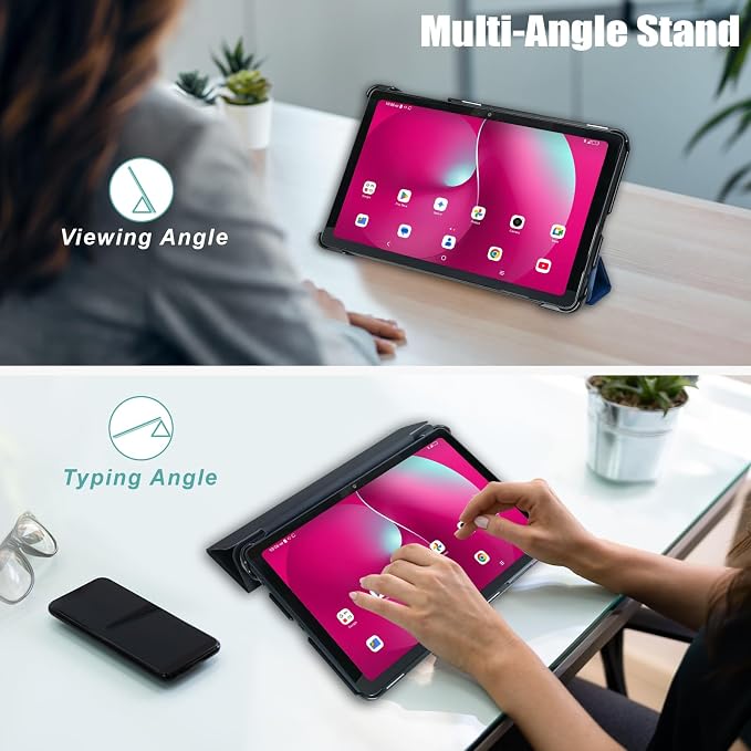 ACdream Case for T-Mobile Revvl Tab 2 10.1 Tablet 2025 Model:9185W(NOT FIT Revvl Tab 5G 10.36) with [Glass Screen Protector] Slim Lightweight Smart Shell Stand Cover Magnetic Feature Agave Green