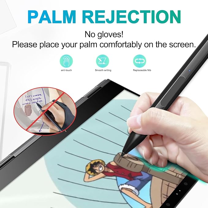 ASUS Stylus Pen for Transformer/Vivobook Flip/Notebook Touchscreen Laptop/Tablet - Rechargeable 4096 Pressure Sensitivity Microsoft MPP Protocol Black