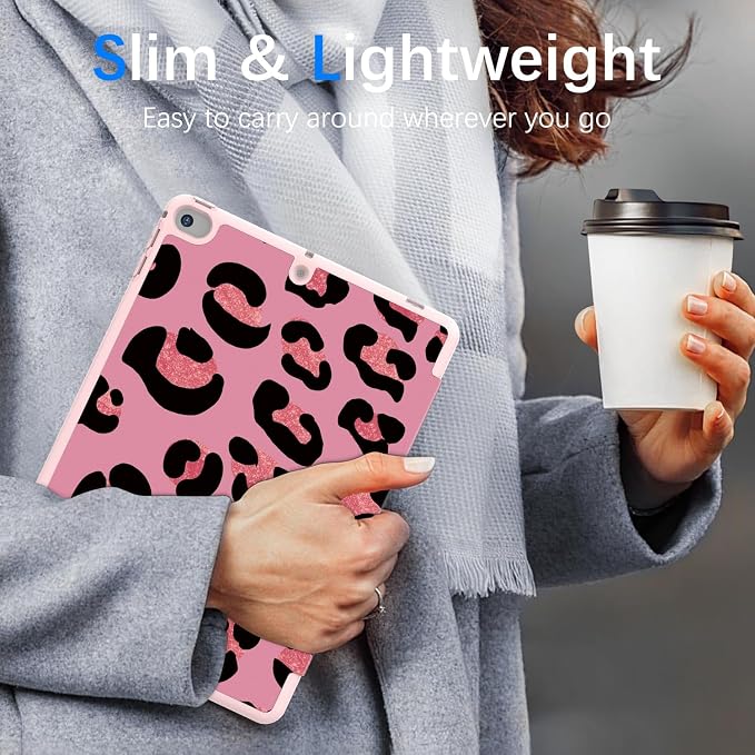 Case for iPad 6th / 5th Generation 9.7-inch iPad Air 2 /Air 1 | Smart Trifold Stand Shockproof Case with Pencil Holder Auto Wake/Sleep Cover Viewing &amp Typing Angles Black Flowers