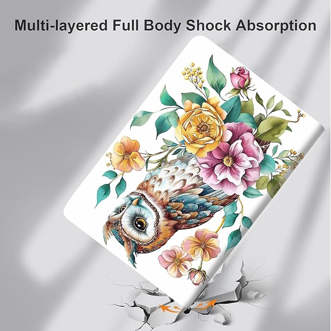 Case for iPad (A16) 11th Generation 11 Inch (2025) iPad 10th Generation 10.9 Inch (2022)，Slim Fit Foldable Standing Cover Case with Auto Sleep/Wake ，Red Moon Japanese Landscape