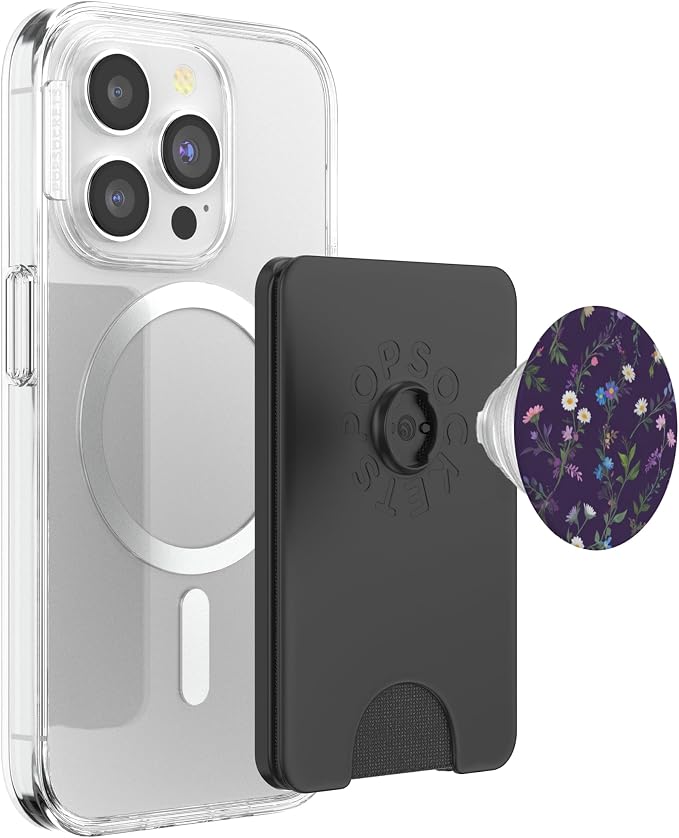 Cute Dark Purple Wildflowers Floral Flowers PopSockets Adhesive PopGrip