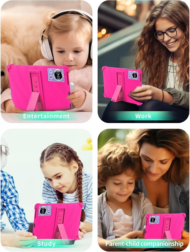 Case for SKYEGG K15 Tablet 11 inch Android 14 Tablets，WUNIAK Shock Proof Lightweight Stand Rubber Shell Protective CoverKids Friendly Soft Silicone Adjustable Stand CoverBlack