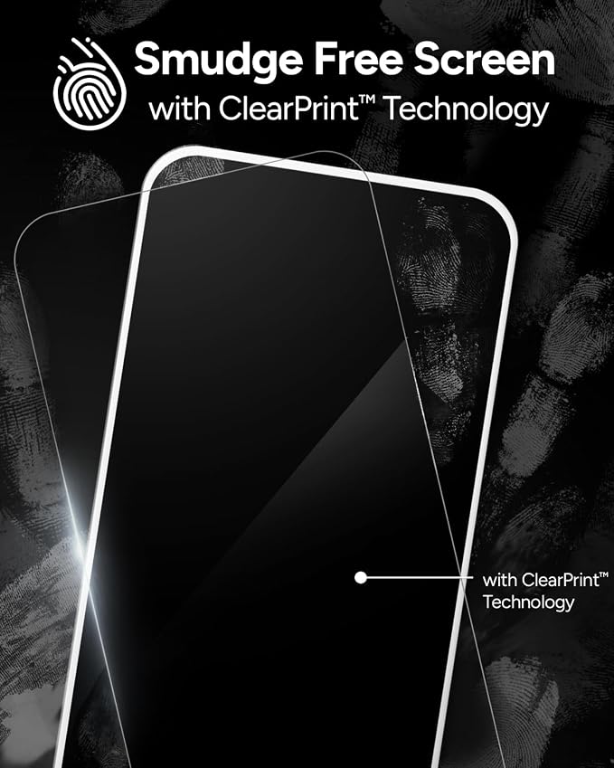 ZAGG Glass+ Screen Protector for iPhone 16 Plus / 15 Plus – 3X Stronger Tempered Glass with Reinforced Edges Scratch &amp Smudge Resistant InvisibleShield Easy Installation