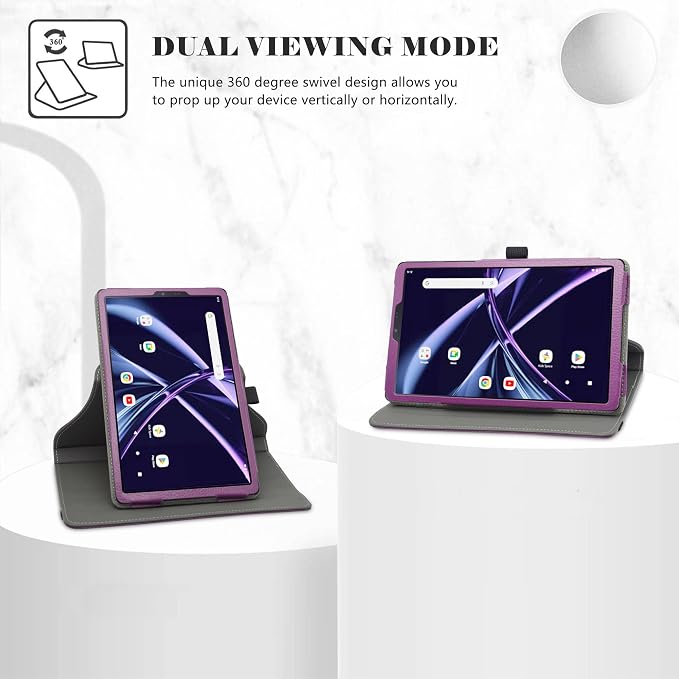 LiuShan Compatible with Acer Iconia Tab A8 Case，360 Degree Rotation Stand PU Cover for Acer Iconia Tab A8 8.7 Tablet（Not Fit Other TabletBlack