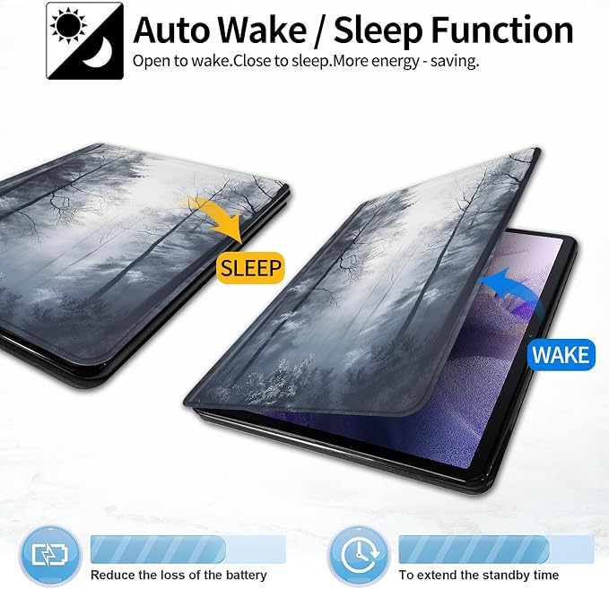 Case for iPad (A16) 11th Generation 11 Inch (2025)iPad 10th Generation 10.9 Inch (2022)PU Leather Slim Standing Smart Coverwith Auto Sleep/WakeBall on Fire