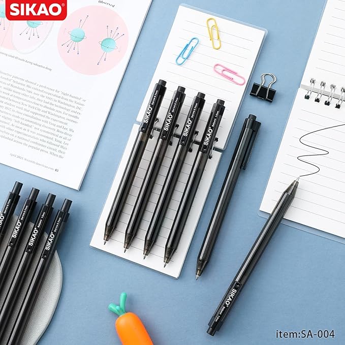 Black Pens Bulk, 60 Pack Retractable Ballpoint Pens, Black Ink 1.0mm Medium Point, Smooth Writing No-Smear, Click Pens for Teachers, Students, Restaurant Servers School & Office Supplies