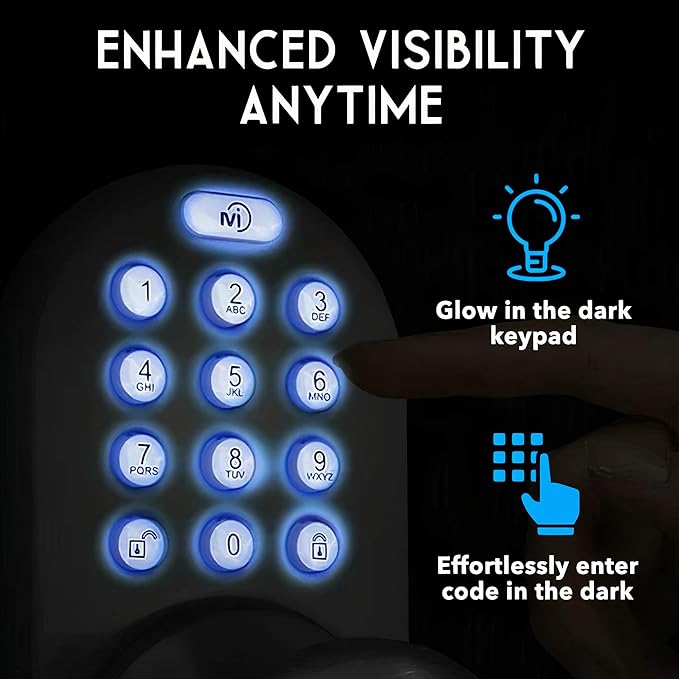 MiLocks TKK-02OB Digital Door Knob Lock with Electronic Keypad, Oil Rubbed Bronze, Keypad Lockable
