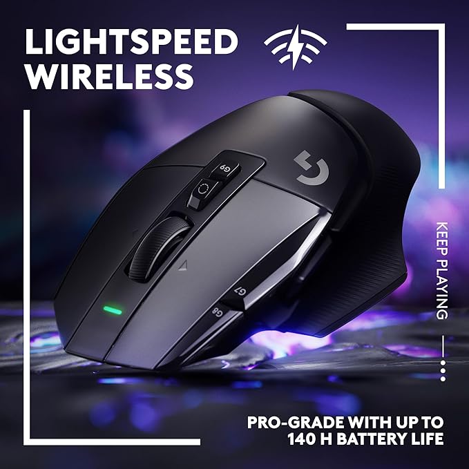 Logitech G502 X Lightspeed Wireless Gaming Mouse + Powerplay 2 Wireless Charging Mouse Pad Bundle - Black